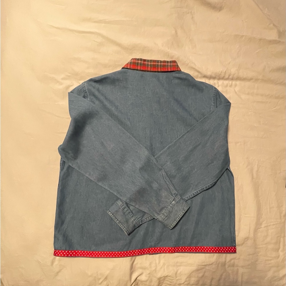 Ladies Denim Christmas Shirt - Picture 2 of 3
